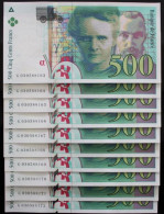 France - 500 Francs - 1994 - PICK 160a.1 / F76.1 - NEUF (12 Billets) - 500 F 1994-2000 ''Pierre Et Marie Curie''