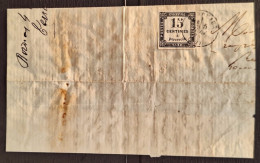 France 1863 Taxe N°3B Sur Grand Fgt Ob TB - 1859-1959 Cartas & Documentos