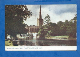 CPA - Royaume-Uni - Stratford-upon-Avon - Trinty Church And River - Circulée En 1951 - Stratford Upon Avon
