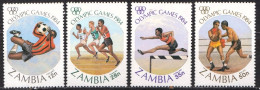 Zambia MNH Set - Verano 1984: Los Angeles