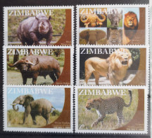 Simbabwe Zimbabwe 2009 Big Five 5v**+1v** Alle Zusammen - Zimbabwe (1980-...)