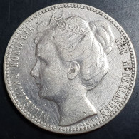 Netherlands 1 Gulden Wilhelmina Crown 1904 XF Sharp Detail - 1 Florín Holandés (Gulden)