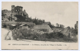Coucy Le Château, Le Château Vue Prise Du Village De La Feuillée (lt 10) - Autres & Non Classés