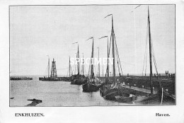 Prent - Haven - Enkhuizen  - 8.5x12.5 Cm - Other & Unclassified