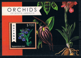 Bloc Sheet  Fleurs Orchidées Flowers Orchids  Neuf  MNH **   Guyana 2012 - Orquideas