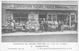 NICE (Alpes-Maritimes) - Fleuriste Du Grand Théâtre, C. Rebuffel, 7 Rue Saint-François-de-Paule - Sonstige & Ohne Zuordnung