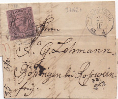 37162# SAXE SACHSEN LETTRE Obl RADEBERG 1863 - Saxony