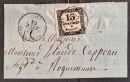 France 1863 Taxe °3B  Ob Sur Fgt TB - 1859-1959 Covers & Documents