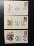 Enveloppes 1er Jour "A La Mémoire Des Résistants Des Glières" 23/03/1963 - 1380 - Historique N° 454/454A/454B - 1960-1969
