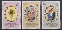 Falkland Islands Dependencies (FID) 1981 Royal Wedding 3v** Mnh (59842) - Zuid-Georgia