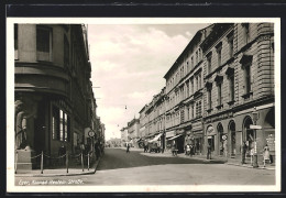 AK Eger, Strassenansicht Mit Vielen Ladengeschäften  - Tchéquie