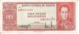 2 BOLIVIA NOTES 100 PESOS BOLIVIANOS LEY 13/07/1962 - Bolivien