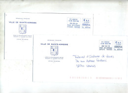 Lettre Machine Sainte Adresse Entete Mairie Theme Coquillage - Mechanical Postmarks (Other)