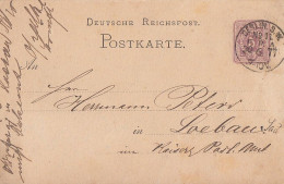 DR Ganzsache K1 Berlin.S.W. Nr.11 S.P.A. 30.6.77 Gel. Nach Löbau - Lettres & Documents