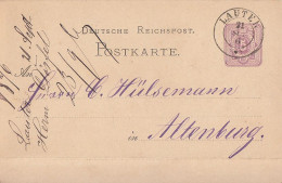DR Ganzsache K2 Lauter 21.9.96 Gel. Nach Altenburg - Lettres & Documents