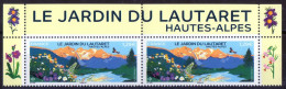 FR 2024 -" LLE JARDIN DU LAUTARET - Hautes - Alpes  " 1 Paire LV 20g  à 1.29 € - 2 Marges Très Illustrées - Neuf** - Neufs