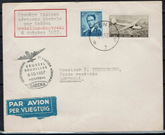 Belgie 1957 - Stempel - Eerste Vlucht SABENA -Brussel Montreal - Sonstige (Luft)
