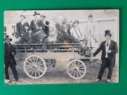 Carte Photo , Attelage , Avec Des Conscrits Ou Carnaval - A Identifier