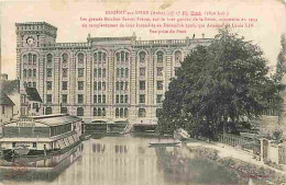 10 - Nogent Sur Seine - Les Grands Moulins Sassots Frères Sur Le Bras Gauche De La Seine - Vue Prise Du Pont - Lavoir Vi - Nogent-sur-Seine