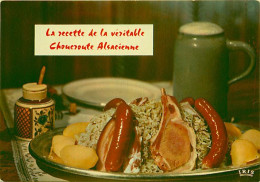 Recettes De Cuisine - Choucroute Alsacienne - Carte Neuve - Gastronomie - CPM - Voir Scans Recto-Verso - Recepten (kook)