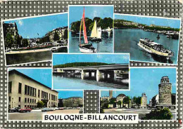 92 - Boulogne-Billancourt - Multivues - Automobiles - Bateaux - Etat Pli Visible - CPM - Voir Scans Recto-Verso - Boulogne Billancourt