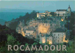 46 - Rocamadour - Le Rocher Illuminé - Nuit - CPM - Voir Scans Recto-Verso - Rocamadour