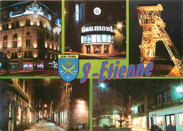 42 - Saint-Etienne - En Flanant Dans La Ville Le Soir - Multivues - Blasons - Chevalet - Carte Neuve - CPM - Voir Scans  - Saint Etienne