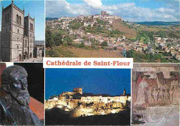 15 - Saint Flour - La Cathédrale - Multivues - Flamme Postale - CPM - Voir Scans Recto-Verso - Saint Flour