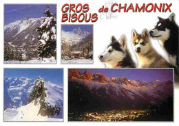 Animaux - Chiens - Husky - Chamonix - Multivues - Flamme Postale - CPM - Voir Scans Recto-Verso - Dogs