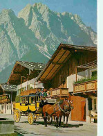 Animaux - Chevaux - Garmisch - FrûhKngsstraBe Mit Waxenstein 2278 M Und Zugspitze 2964 M - Calèche - CPM - Voir Scans Re - Horses