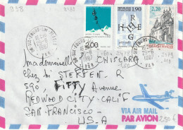 CAD  83  SIX - FOURS - LES - PLAGES  /  N° 2478 + N° 2479 + N° 2480    POUR  SAN  FRANCISCO  U S A - Manual Postmarks