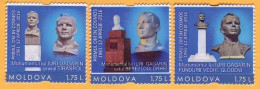 2016 Moldova Moldavie Moldau  Russia  Yuri Gagarin. Personalized Stamps. Space. Monument To Gagarin. - Europa