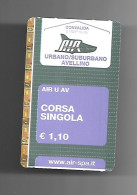 Biglietto Autobus Italia - AIR Urbano-Suburbano AIR U Corsa Singola Euro 1.10 Tipo 01 - Europe