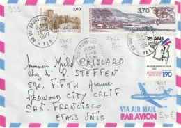 CAD  83  SIX - FOURS - LES - PLAGES  /  N° 2465 + N° 2466 + N° 2481    POUR  SAN  FRANCISCO  U S A - Handstempel