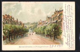 Lithographie Franzensbad, Blick In Die Kaiserstrasse  - Czech Republic