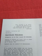 Doodsprentje Mathilde Peelman / Hamme 8/4/1919 - 17/10/1980 ( Leopold De Brucker ) - Religion & Esotérisme