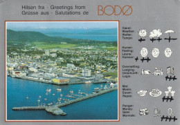 1 AK Norwegen / Norway * Blick Auf Die Stadt Bodø - Sie Liegt In Der Provinz Nordland - Luftbildaufnahme * - Norway