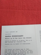 Doodsprentje Maria Rosschaert / Hamme 18/2/1900 - 1/12/1980 ( Emerie Van Bogaert ) - Religione & Esoterismo