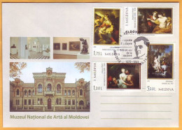 2019 Moldova Moldavie 140 Art, Paintings, Artists, Museum Special Cancellation For "Museum Organizer 140 Years." - Musei