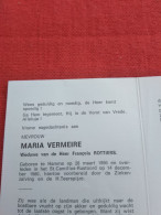 Doodsprentje Maria Vermeire / Hamme 28/3/1896 - 14/12/1980 ( François Rottiers ) - Godsdienst & Esoterisme