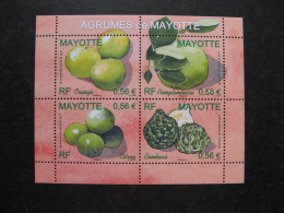 Mayotte: TB Feuille N° 224 à 227, Neuf XX . - Unused Stamps