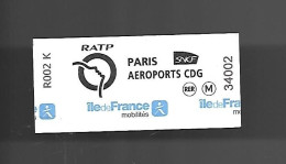 Biglietto Autobus-Metro Francia - Parigi  RAPT 5 - Europa