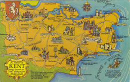 A Map Of Kent, The Garden Of England Gl1973 #G5220 - Sonstige & Ohne Zuordnung