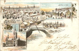 Gruss Aus Elberfeld Im Winter - Litho - Wuppertal