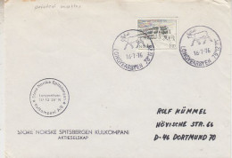 Norway Store Norske Spitsbergen Cover Ca Lonyearbyen 16.7.1976 (59847) - Scientific Stations & Arctic Drifting Stations