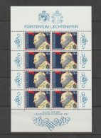 Liechtenstein 1983 Pope John-Paul II Full Sheet ** MNH - Pausen