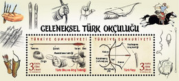 Türkiye 2021 Mi 4640-4641 MNH Traditional Turkish Archery | Turkish Arrow & Bow [Block 211] - Blokken & Velletjes