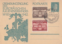 DR Ganzsache P309 SST Wien 18.9.42 Gründungstagung Mit 2 Vignetten - Briefe U. Dokumente