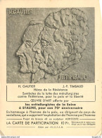 Carte De Partiipation Gautier Timbaud Héros De La Résistance - Unclassified