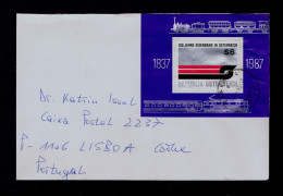 Gc8602 AUTRICHE "1837-1987 Railway 150 Ann." S/S Transports Mailed Portugal - Treinen